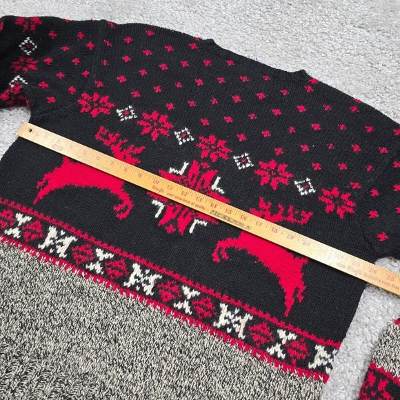 Vintage Polo Ralph Lauren Sweater Mens XL Reindeer Snowflake Hand Knit Wool READ - Picture 10 of 13